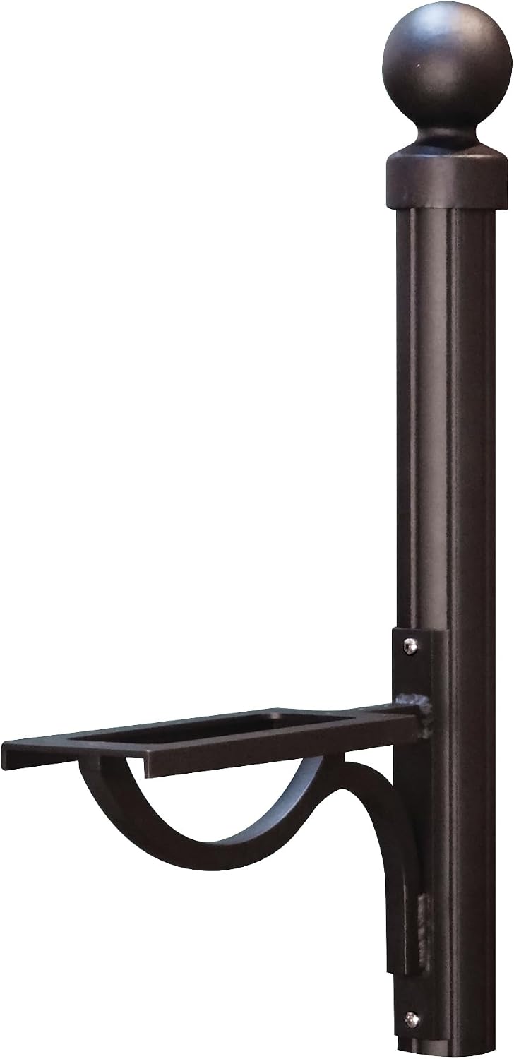 Wingate Mounting Bracket - Black Aluminum Mounting Bracket for Mailbox - PRO-Win-FS-BLK