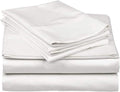 1200 Thread Count 6 Piece Bed Sheet Set, California King Size - 100% Egyptian Cotton with 21 Inch Extra Deep Pocket Premium Super Soft Hotel Quality Bedding (White Solid, California King Size)