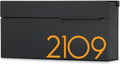 Vsons Modern Design Mailbox with Personalized Numbers, Black Powder Coated, Wall-Mount Mailbox Vsons Design Louis B