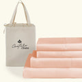 Queen Size 1000 Thread Count 100% Egyptian Cotton Sheet Set, 4-Piece, Sateen Weave, with 10-12' Deep Pocket Snug Fit (Solid, Peach)