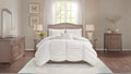 BedDecor 1 Piece Ruched Pattern Duvet Cover with Zipper & Corner Ties 100% Egyptian Cotton 500 Thread Count Premium Hotel Quality Decorative Bedding (White,Oversized King)