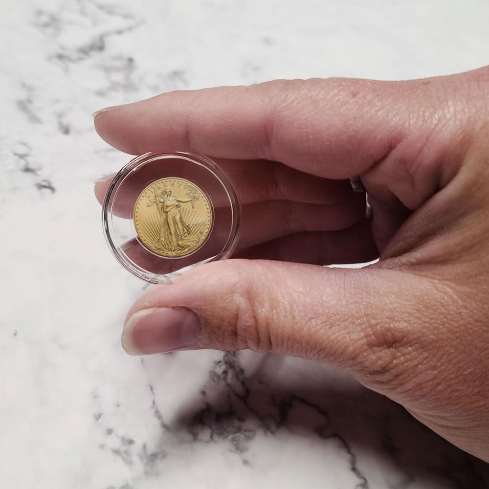 Air-Tite 250pcs 16.5mm Direct Fit 'A16' Coin Capsule Holders for 1/10oz Gold Eagles | Protective Coin Cases for 1/10oz American Gold Eagle, 1/10oz Gold Britannia