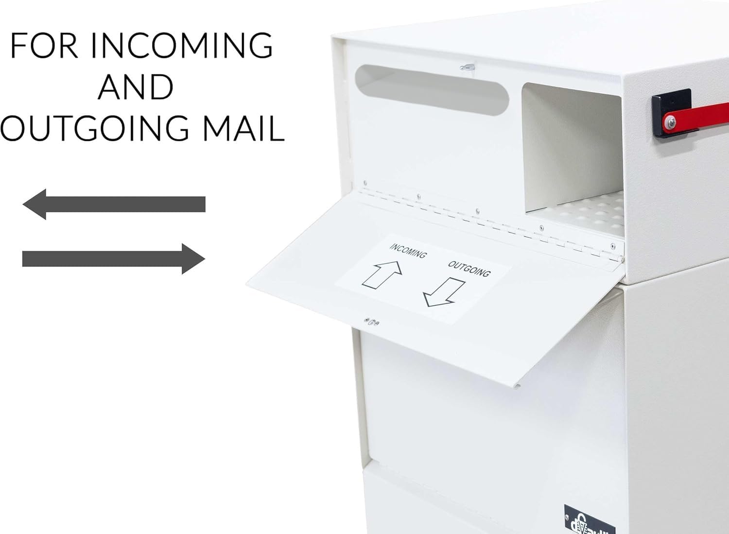 dVault® Full Service Vault DVCS0015 Secure Curbside Mailbox/Package Drop with Locking Letterbox (White)