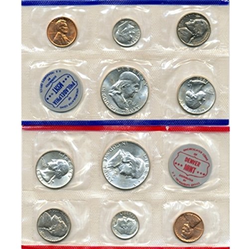 1961 P, D U.S. Mint Uncirculated 10 Coin Set in Original Government Packaging Uncirculated