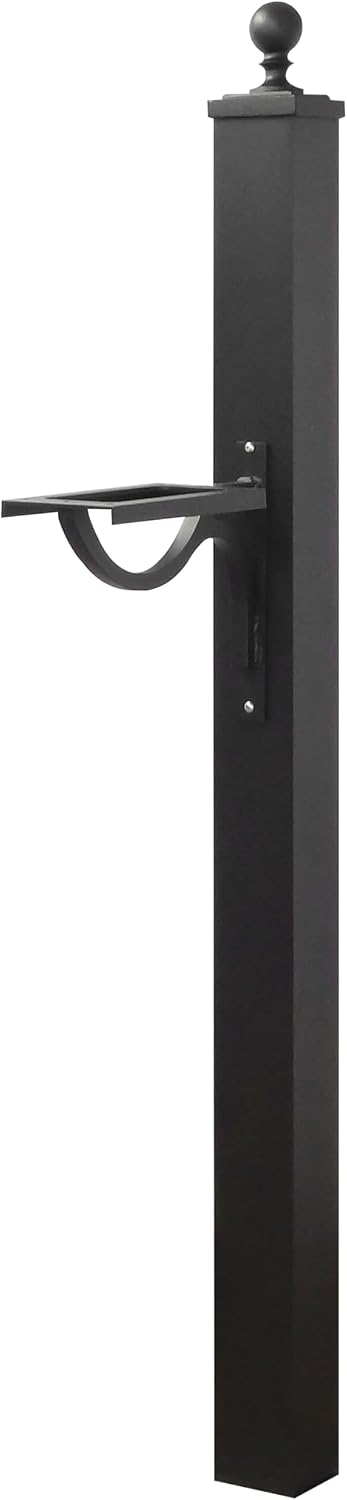 Special Lite Springfield Mailbox Post - Black Aluminum Post for Curbside Mailbox - SPK-710-BLK