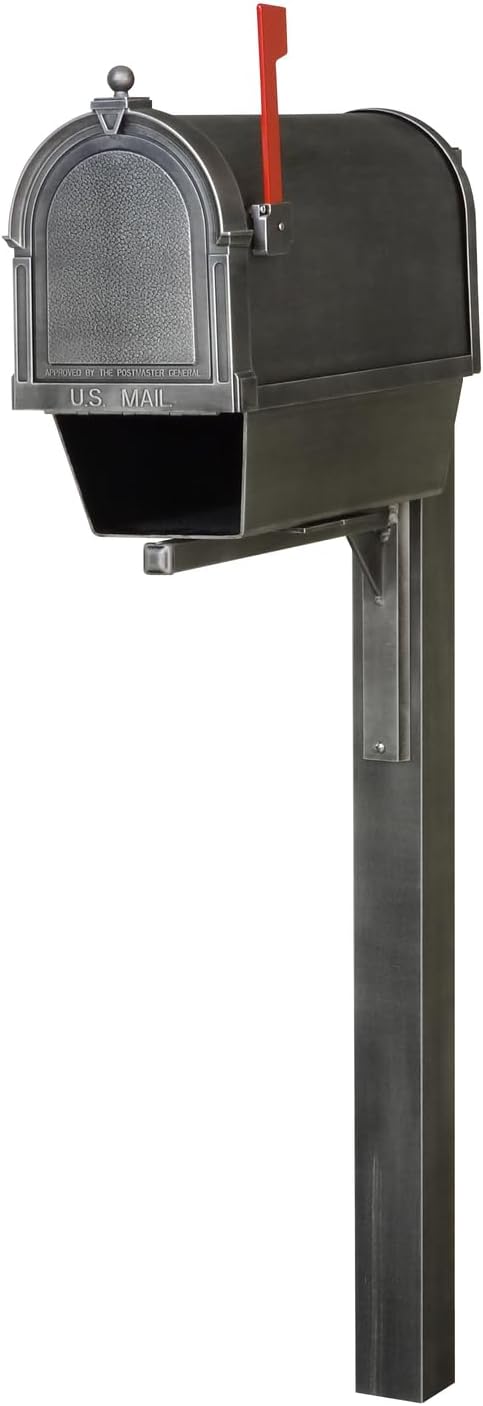 Products Berkshire Curbside Mailbox with Newspaper Tube and Wellington Mailbox Post