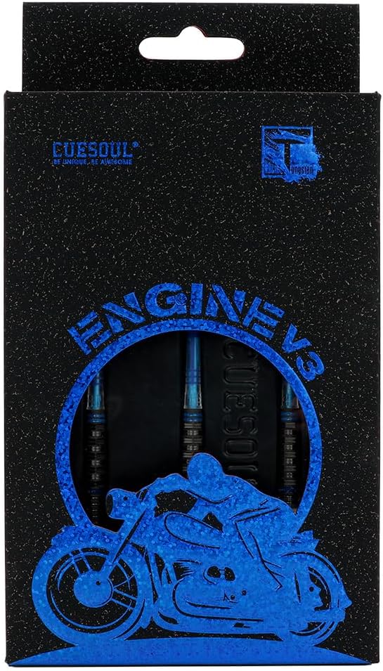 CUESOUL Engine 18/19/20/21g Soft Tip 90% Tungsten Dart Set with Oil Paint Finished and Unifying ROST T19 Carbon Flight