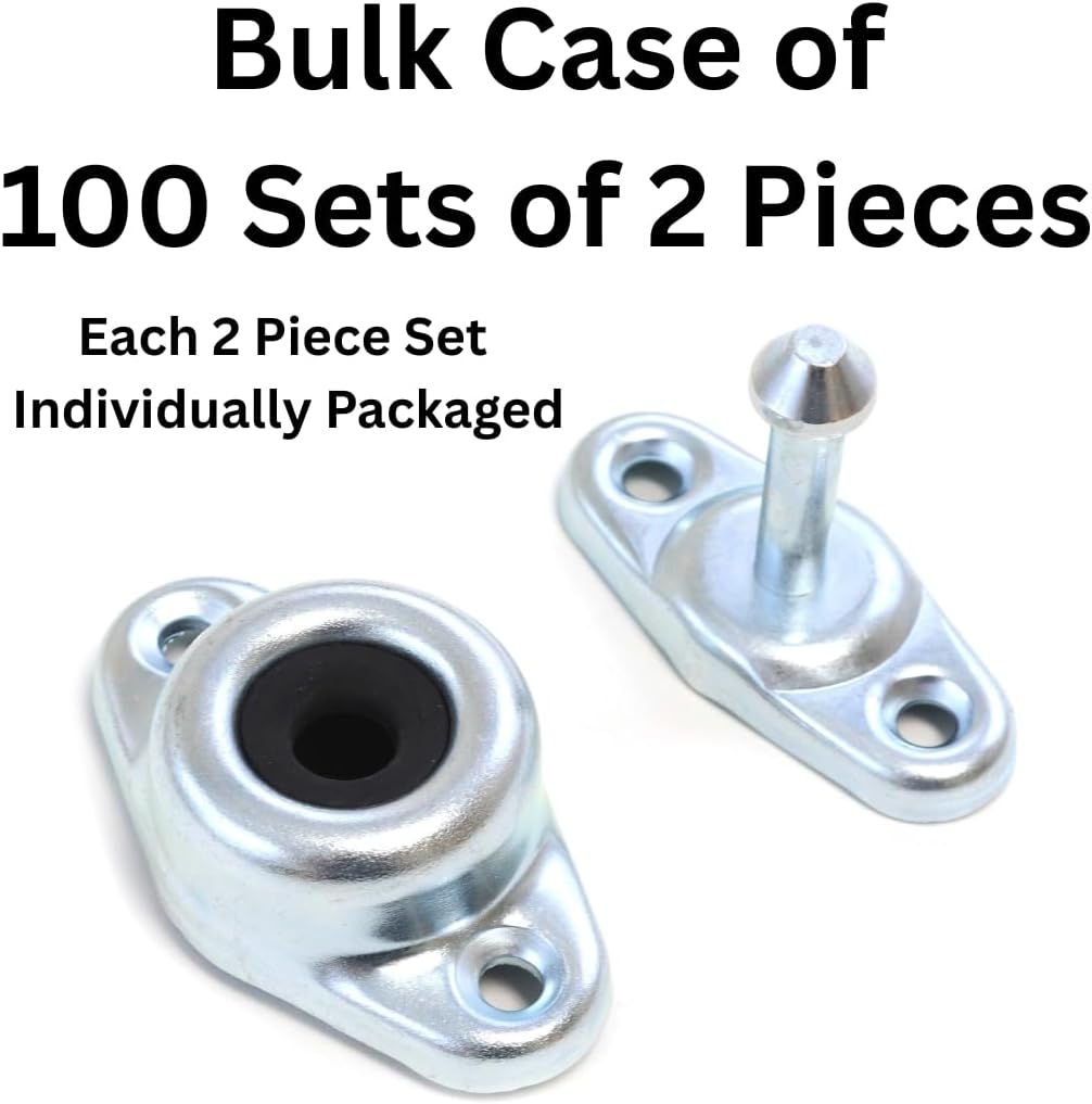 Red Hound Auto Bulk Entry Door Holder Catch Coated Steel for Trailer Doors and More Includes Metal Stem and Socket 3 Inch Case of 100