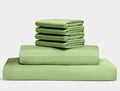 100% Egyptian Long Staple Cotton Bedsheet Set, 800 Thread Count, 6-PC Sheets Set, Moss Color, Queen Size, 15 Inch Deep Pocket of Fitted Sheet, Soft Sateen Weave Breathable