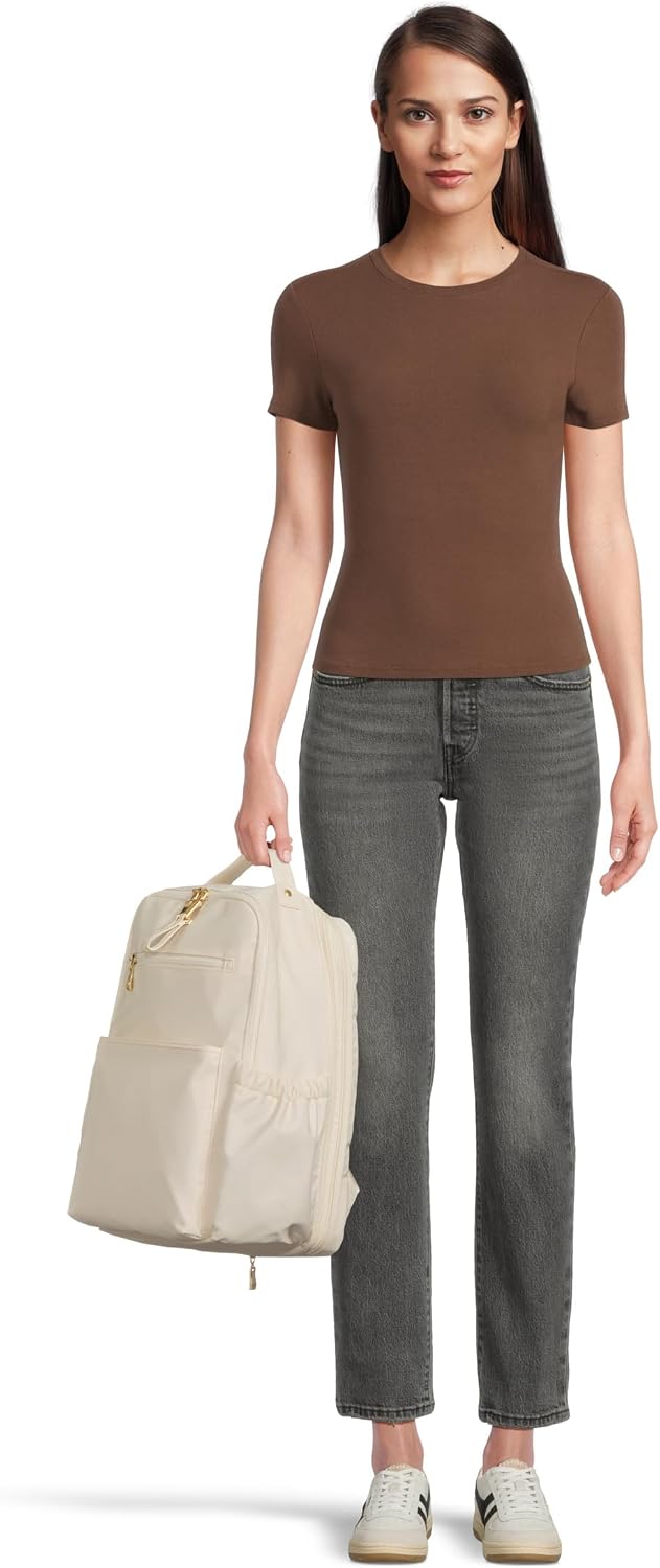 Tribeca Expandable Travel Laptop Backpack Water-Resistant Nylon Work Bag w/Organization, Padded Sleeve & RFID Tech