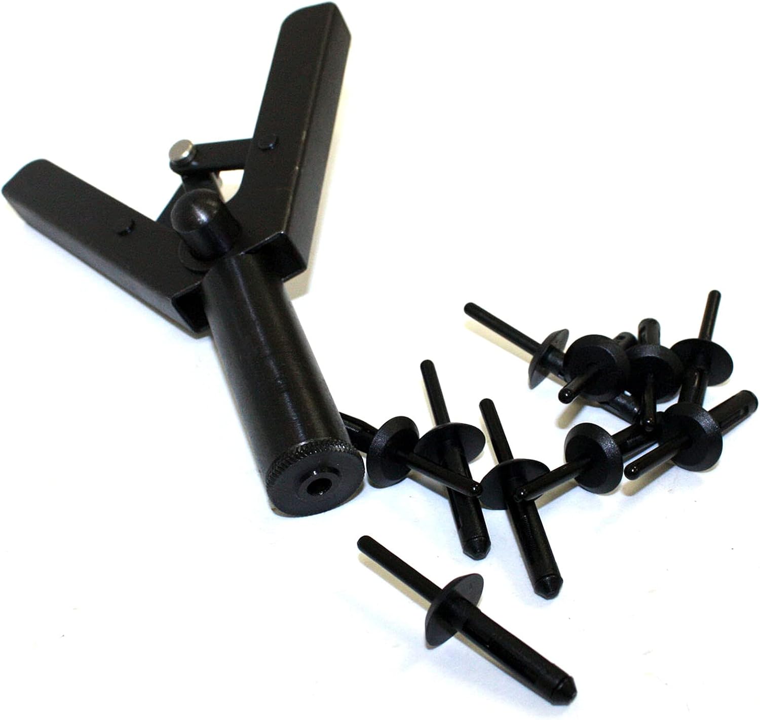COMBO 11 pc Trim Pry Wedge Removal Kit & 41 pc Plastic Poly Rivet Gun Hand Tool