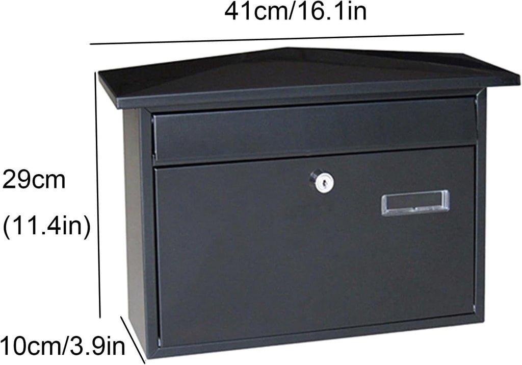 MELPHI Locking Mailbox Wall Mounted, Locked Mailboxes for Outside, Waterproof, Metal Mailbox with Combination Lock, Collection Boxes, Hanging Secure Post Box (Color : Password Type)