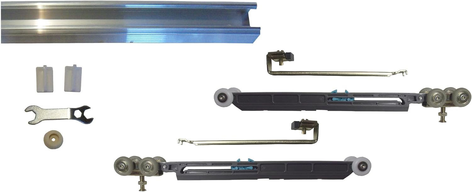 Series 1- Heavy Duty Pocket Door Track and Hardware with Soft Close and Soft Open (72 inch Track (for 36 inch Door))