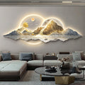 3D Art Wall Decor with Light, Plug-in Power Supply LED Wall Art, 3D Relief LED Decorative Painting, Home Decor Artwork for Living Room Entrance Corridor(B,39.3x14.5in/100x37cm)