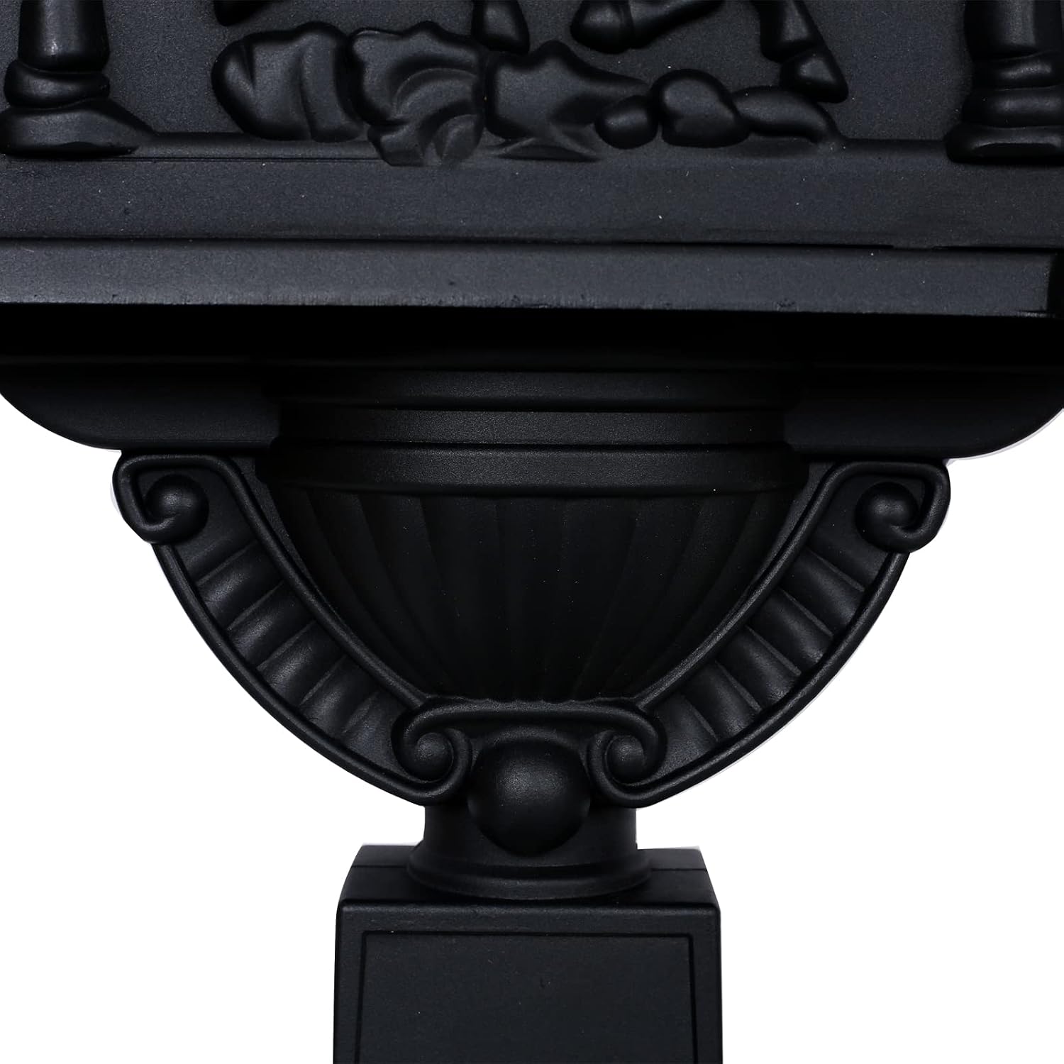 Antique Locking Mailboxes for Outside Aluminum Freestanding Mailbox with Post, Heavy Duty Mail Boxes for House with Post, Black