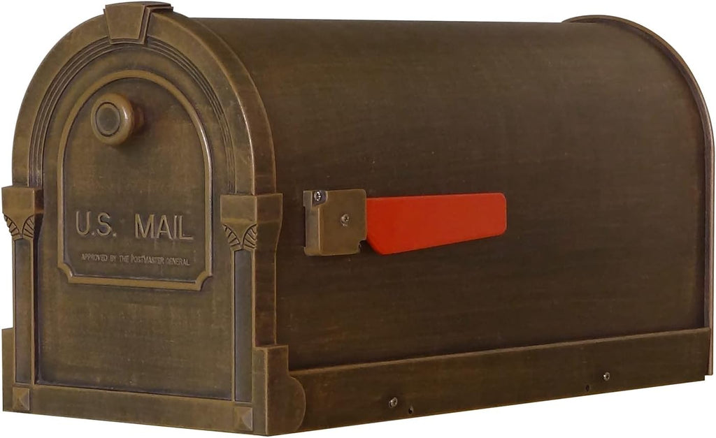 Special Lite Savannah Curbside Mailbox - Copper Aluminum Mailbox for Post Mount - SCS-1014-CP