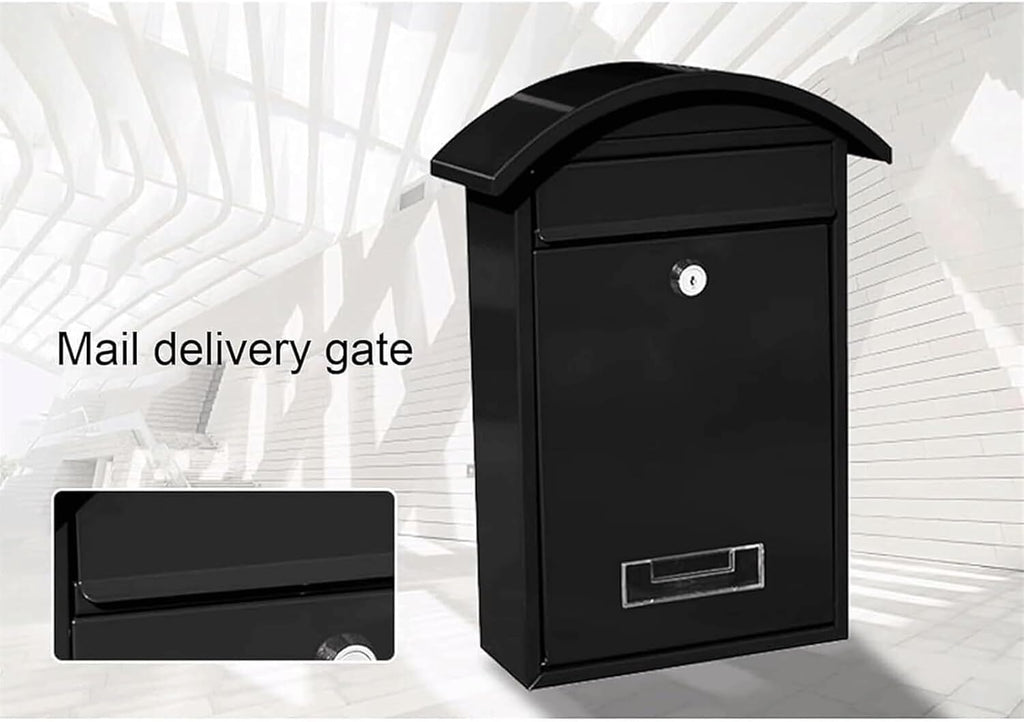 Wall Mounted Mailbox Metal Mailboxes with Key Lock Secure and Reliable Post Box Outdoor Front Door Letter Box Suggestion Box