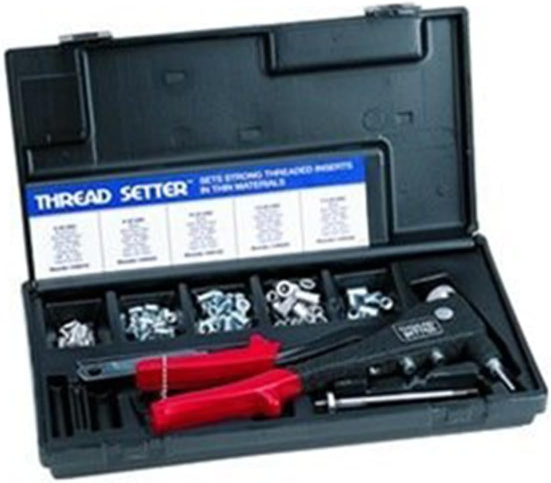 Marson M39301 RN-1 Rivet Nut Kit W/ #6-32, 8-32, 10-24, 1/4-20 Mandrel & Nosepiece (1 PK)