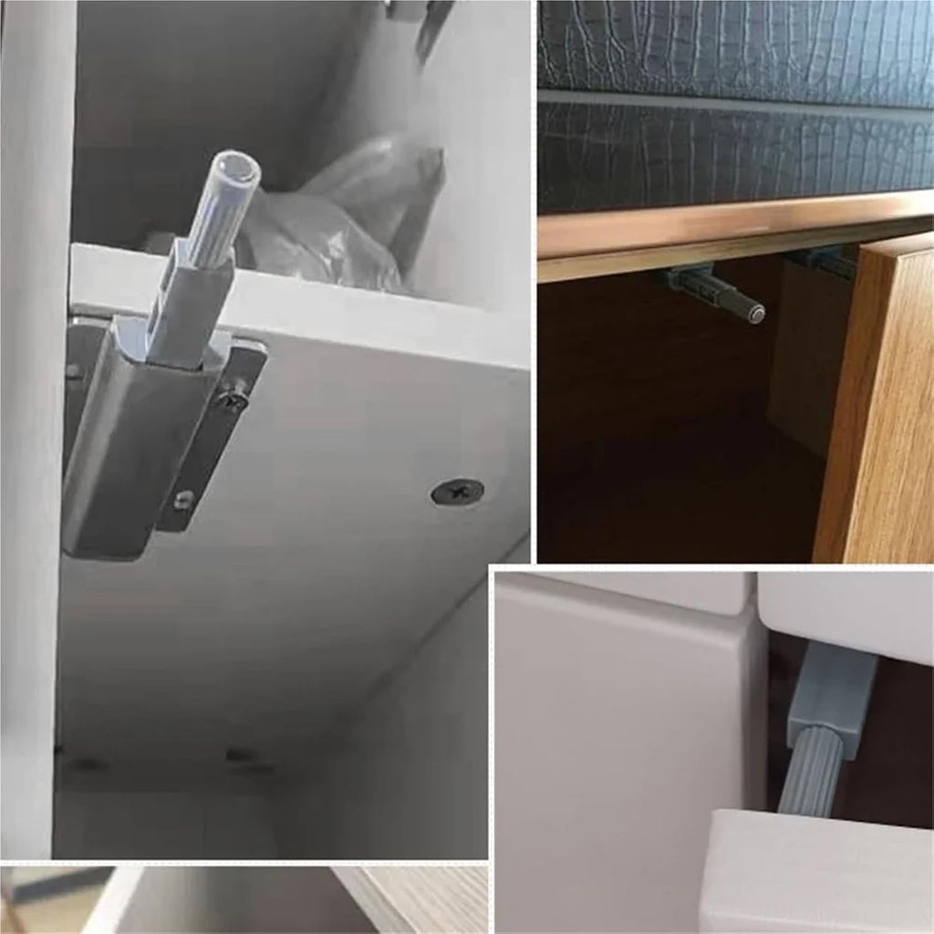5/20pcs Door Stopper Cabinet Catches Stainless Steel Push to Open Drawer Soft Quiet Closer Touch Damper Buffer Furniture(20pcs)