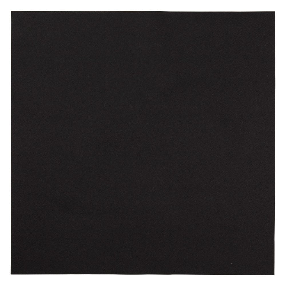 Hoffmaster 125070 Linen-Like Color In Depth Flat Pack Napkin, 16' Length x 16' Width, Black (Case of 500)