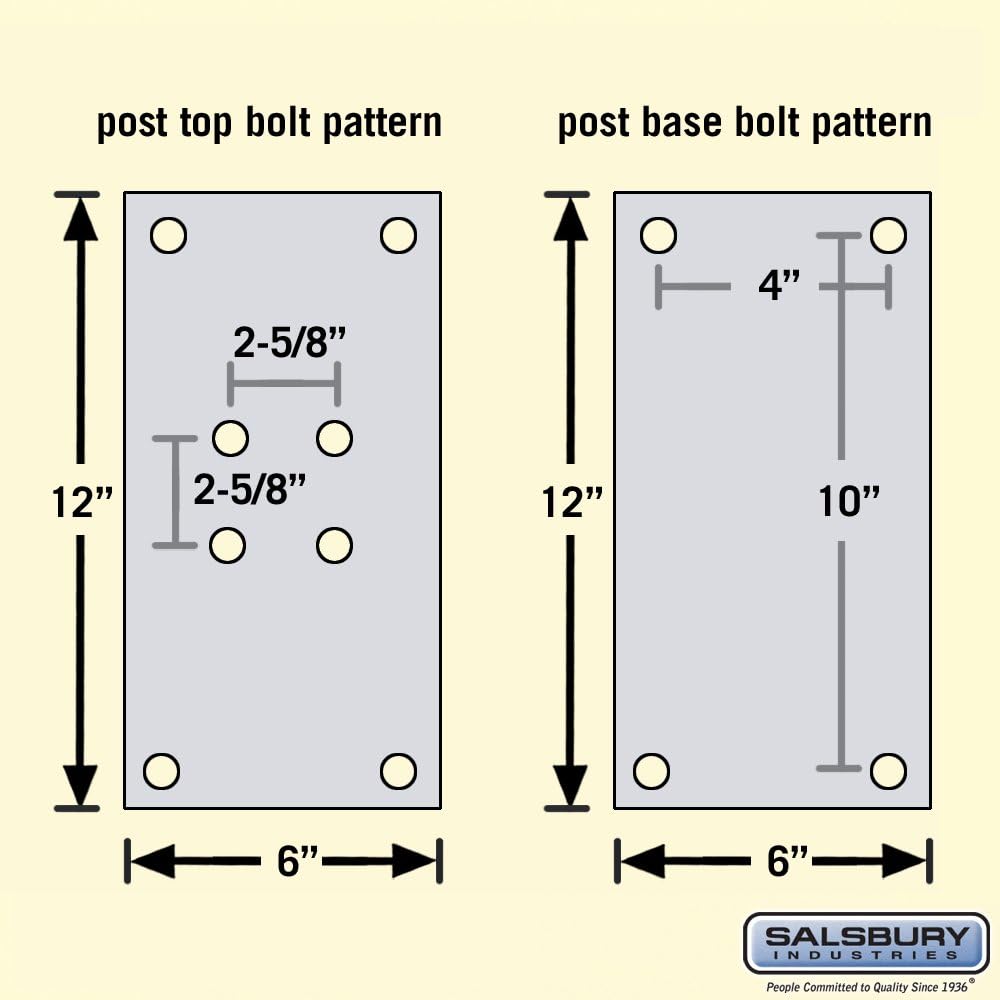 Salsbury Industries 4395WHT Standard Pedestal Bolt Mounted for Mail Package Drop, White
