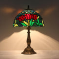 Tiffany Table Lamp, Tulip Style Stained Glass Lamp, 12X12X19 Inch Vintage Lamp, Living Room Bedroom Decor Desk Lamp