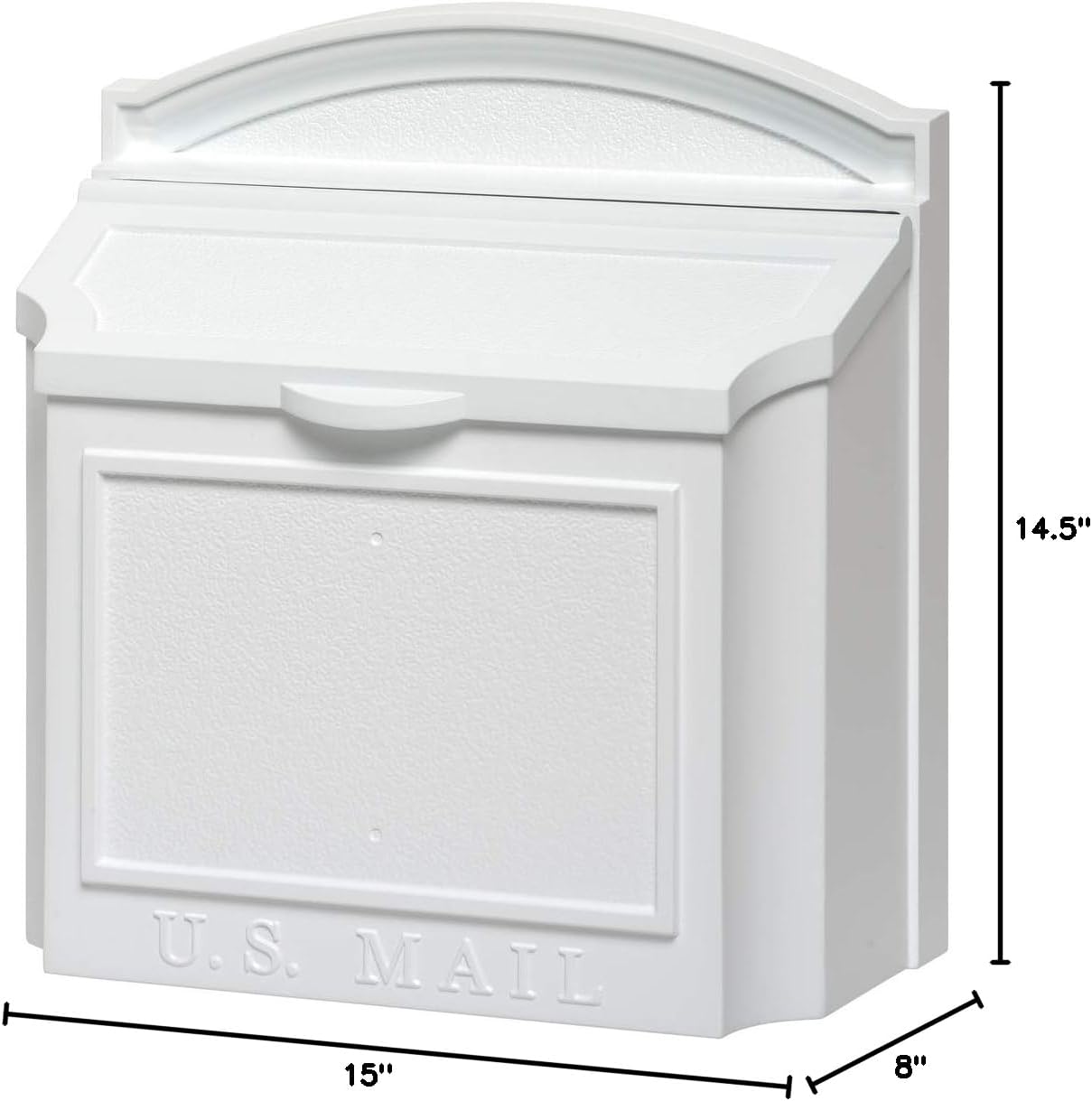 Whitehall Products Locking Wall Mounted Large Mailbox (White)