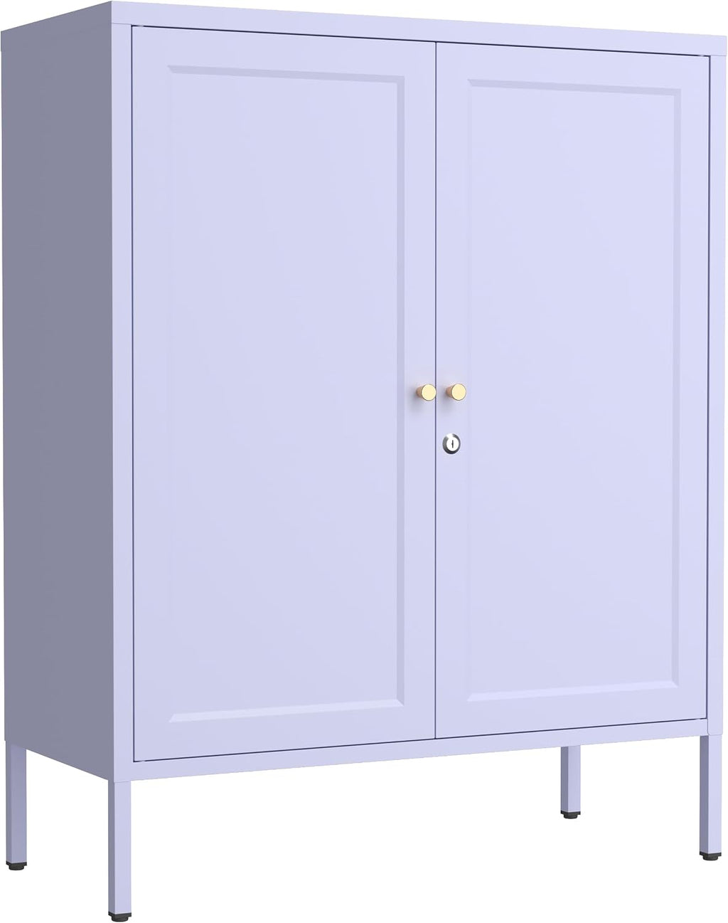 Lockable Metal Storage Cabinet Double Door Metal Cabinet Home Decor Cabinet with Adjustable Shelves Coffee Bar Cabinet Suitable for Living Room and Dining room Purple 13.8' D x 31.5' W x 36' H