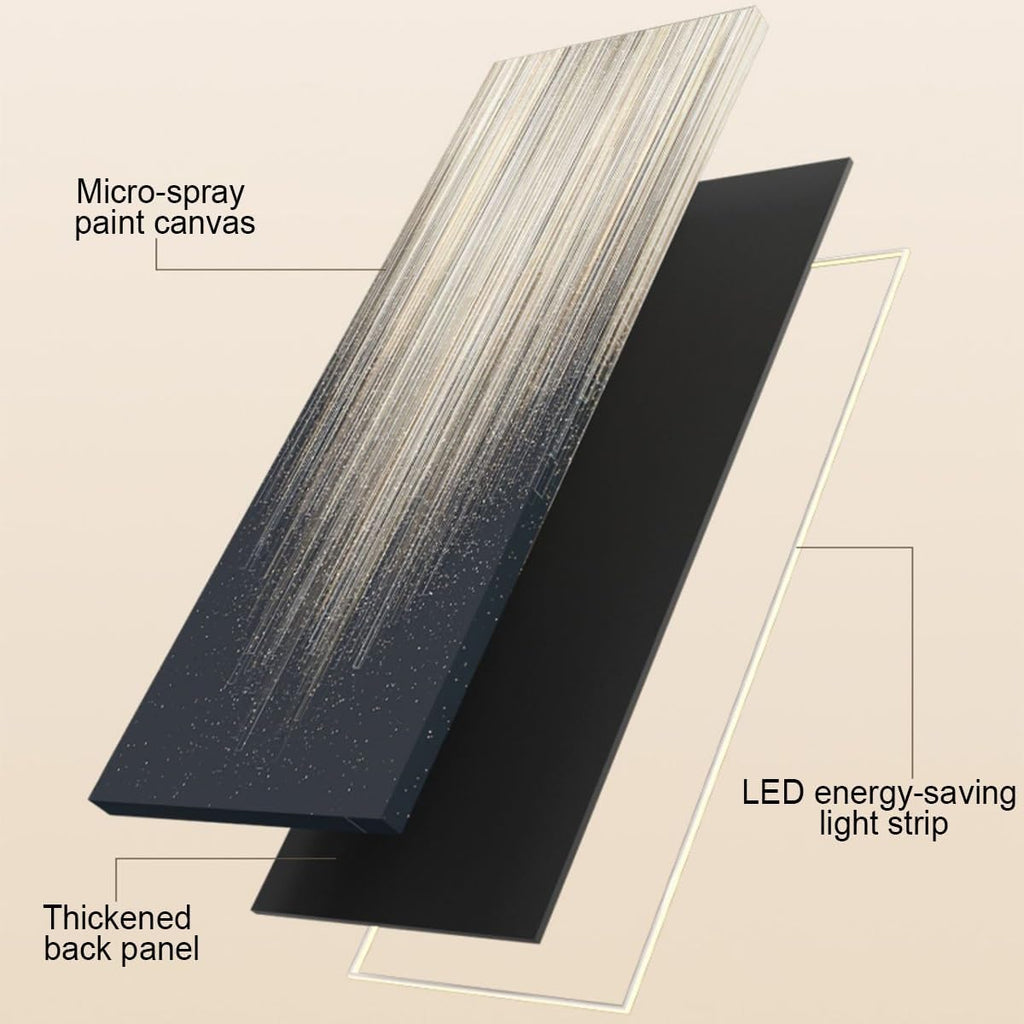 Wall Hanging Mural,Plug-in Power Supply Led Wall Art,Wall Lamp Interior Painting Decorative Strip Hanging Lamp,Living Room Lighting,for Home,Bedroom Decor(E)