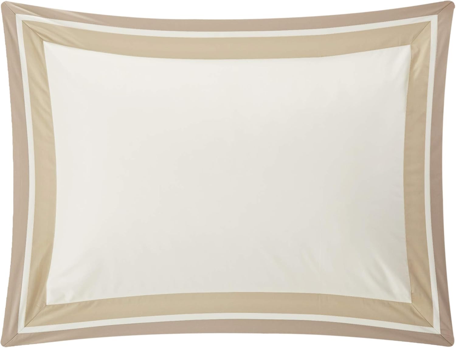 Casabolaj Shading 3 Pieces Duvet Cover Set Do Not Include Filling 100% Egyptian Cotton Sateen Luxury 400 Thread Count-Classic and Contemporary Frame Patchwork Cream/Beige/Champange (California King)