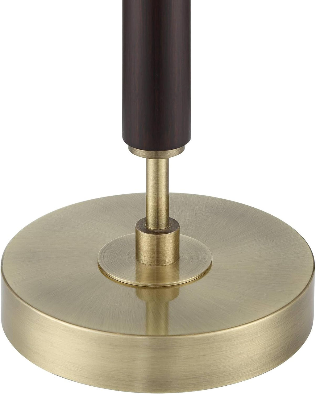 Possini Euro Design Wyndham 23' High Small Mid Century Modern Glam Luxe Desk Lamp with USB Charging Ports A+C Black Gold Metal Glass Dome Shade Home Office Living Room Charging Bedroom Bedside
