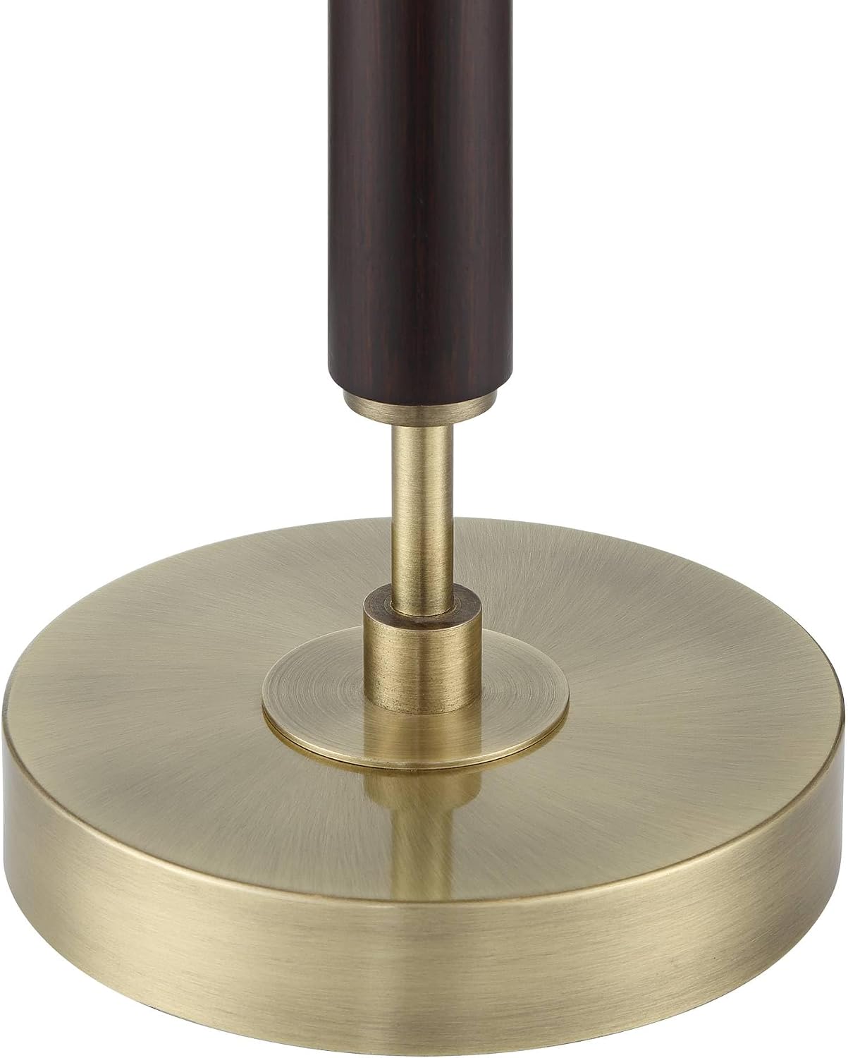 Possini Euro Design Wyndham 23' High Small Mid Century Modern Glam Luxe Desk Lamp with USB Charging Ports A+C Black Gold Metal Glass Dome Shade Home Office Living Room Charging Bedroom Bedside