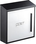Locking Mailbox Wall Mount, Mailboxes for Outside with Combination Lock, Galvanized Steel Large Capacity Delivery Postbox, Metal Mail Box, Top Insert, 15×4×15in(White)