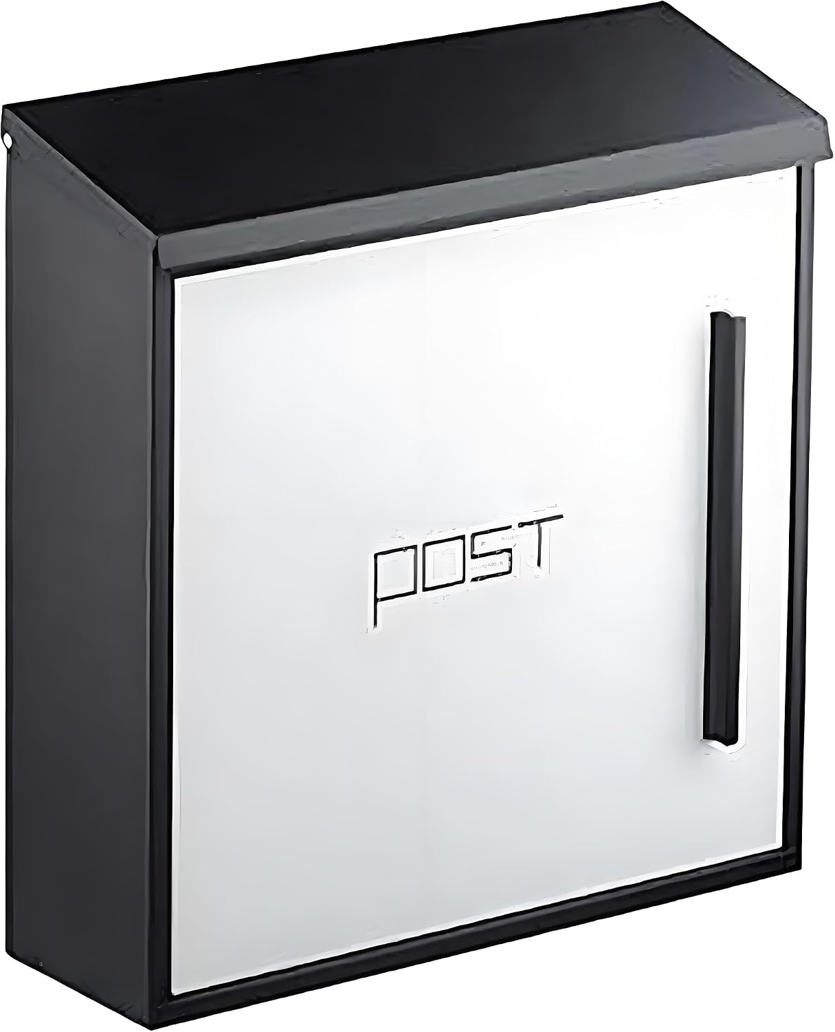 Locking Mailbox Wall Mount, Mailboxes for Outside with Combination Lock, Galvanized Steel Large Capacity Delivery Postbox, Metal Mail Box, Top Insert, 15×4×15in(White)