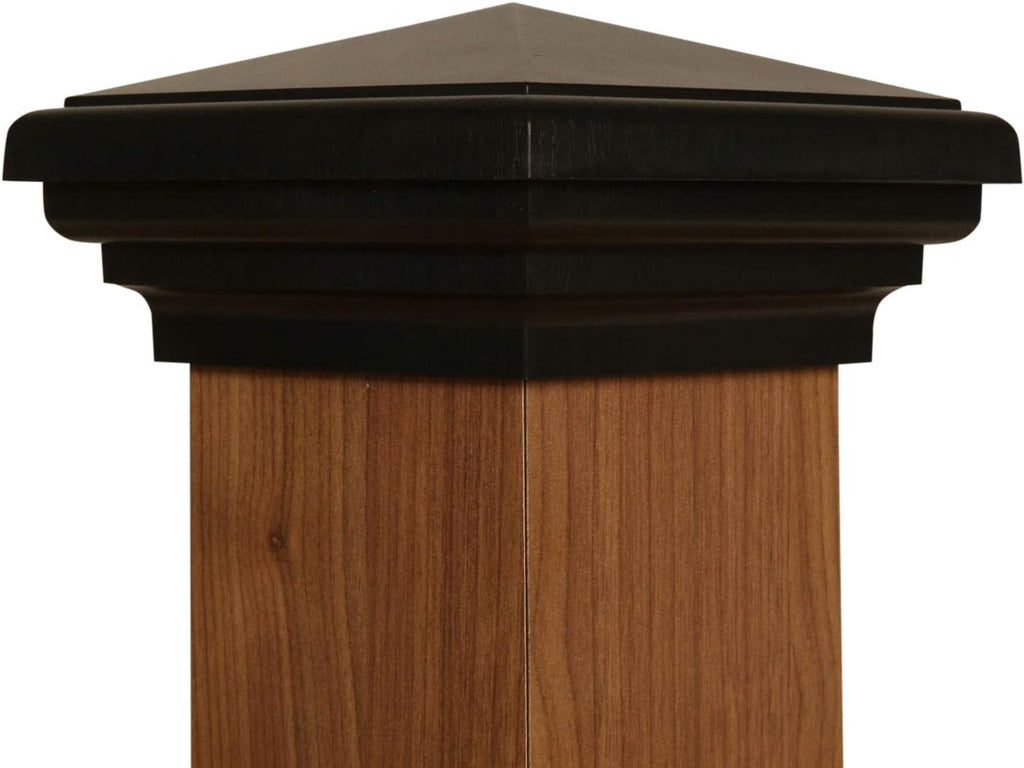 4x4 Black Post Caps (12pack) fits (3.5'x3.5' up to 3.75'x3.75') Post | Black Pyramid 4x4 Deck Post Cap Square Top for 4x4 Fences, Mailboxes & Decks, by Atlanta Post Caps…