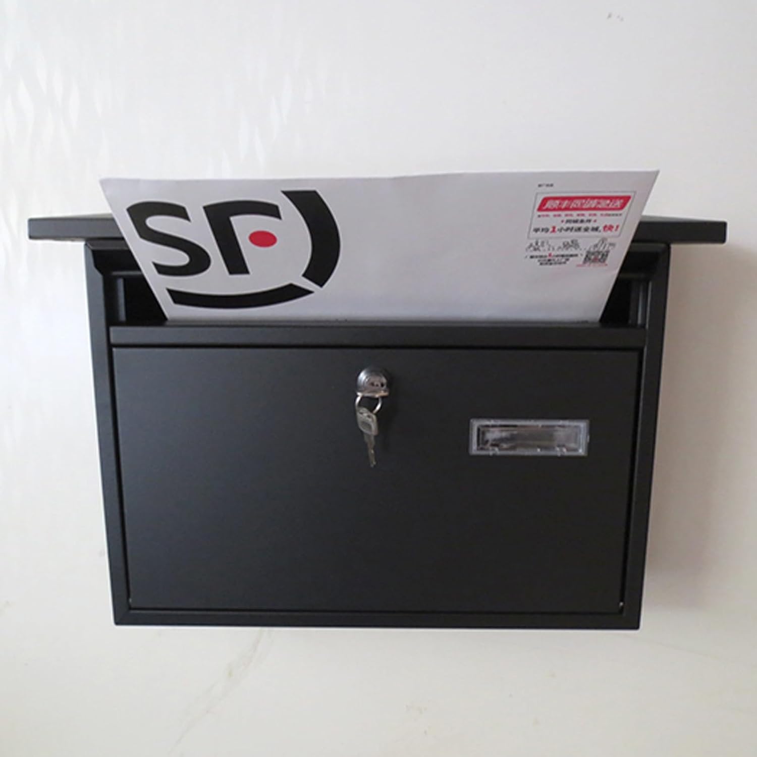 MELPHI Locking Mailbox Wall Mounted, Locked Mailboxes for Outside, Waterproof, Metal Mailbox with Combination Lock, Collection Boxes, Hanging Secure Post Box (Color : Password Type)