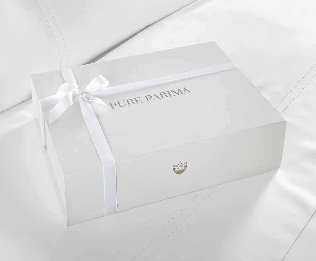 Pure Parima Yalda Duvet Cover Set – 100% Certified Egyptian Cotton, Double-Hem Stitch, Twin/Twin XL, White