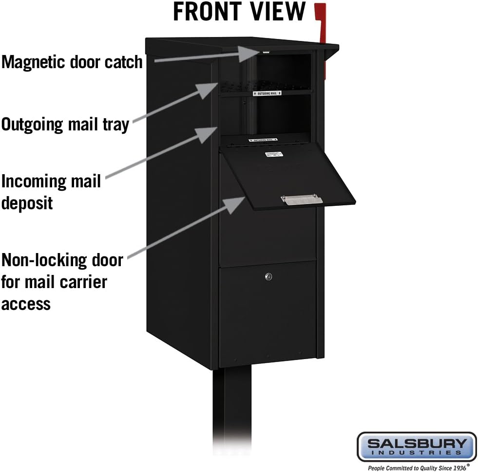 Mail Package Drop, Aluminum, Black