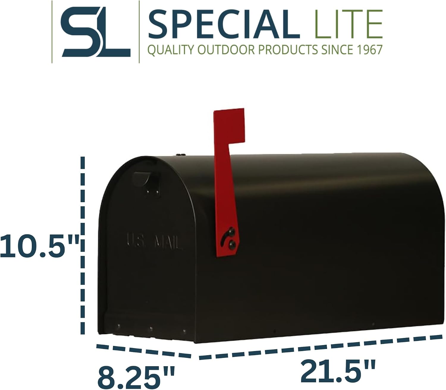 Special Lite Titan Steel Curbside Mailbox - Oil Rubbed Bronze Steel Mailbox for Post Mount - SCH-1016-S-ORB