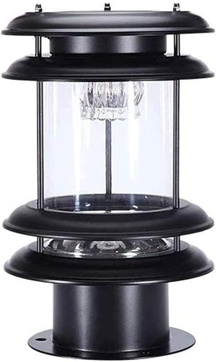 Courtyard Light Solar Outdoor Post Lights Led Pillar Lights Lamp Posts Outdoor Floor Lamps Lantern Wood Mailbox Posts for Outside Pillar Lights Outdoor Street Lamp Deco