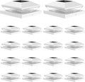 T-SUN Bright Solar Powered Fence Post Cap Lights 18 Pack – for Vinyl (4x4/5x5) & Wooden (3.5x3.5/5.5x5.5) Posts with Warm/Cool White for Mailbox, Patio, Porch
