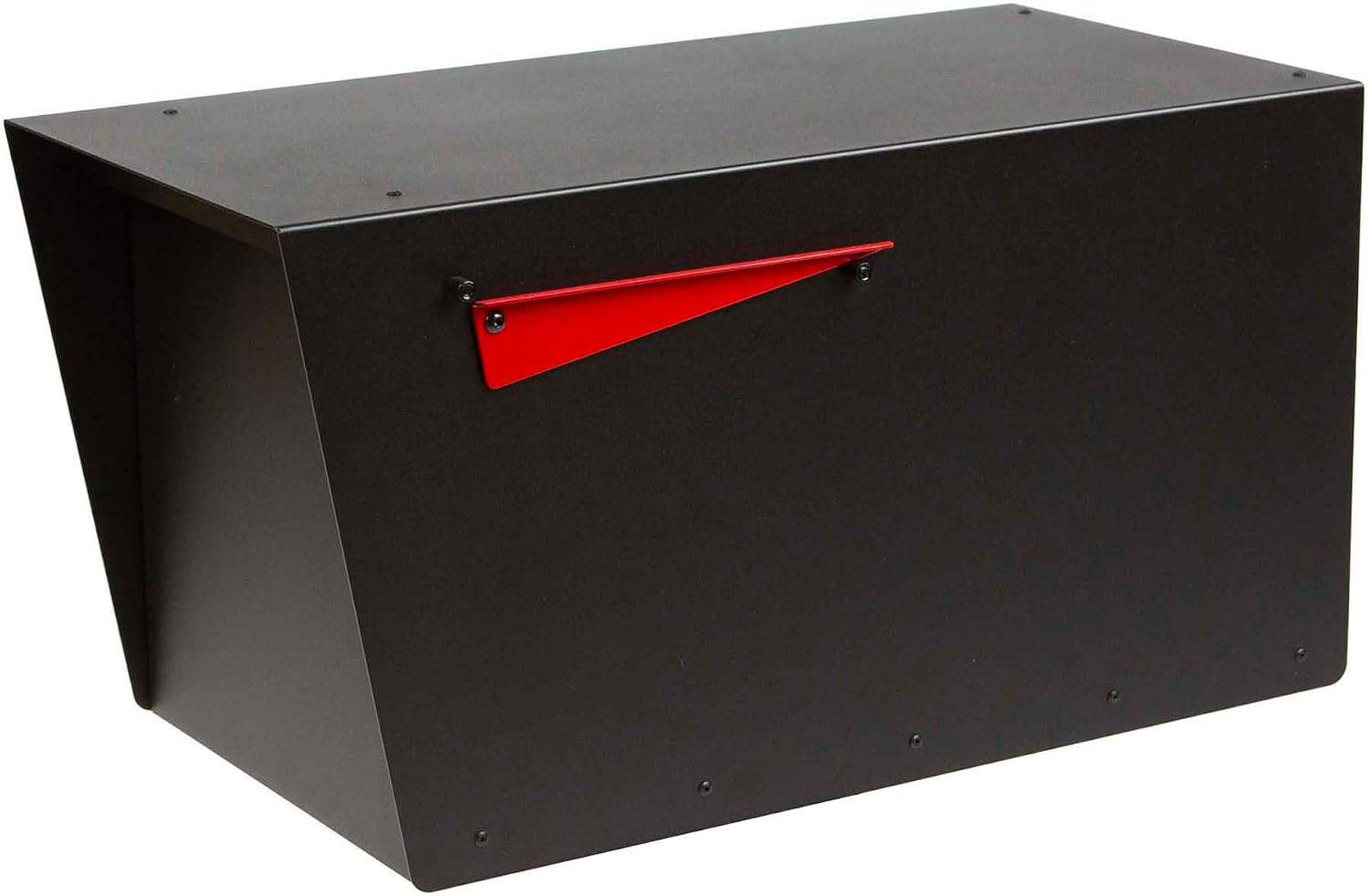 Rusty Design Contemporary Post-Mounted Mailbox with Personalized Address Numbers, Large Size #HC110 (Without Address Numbers)