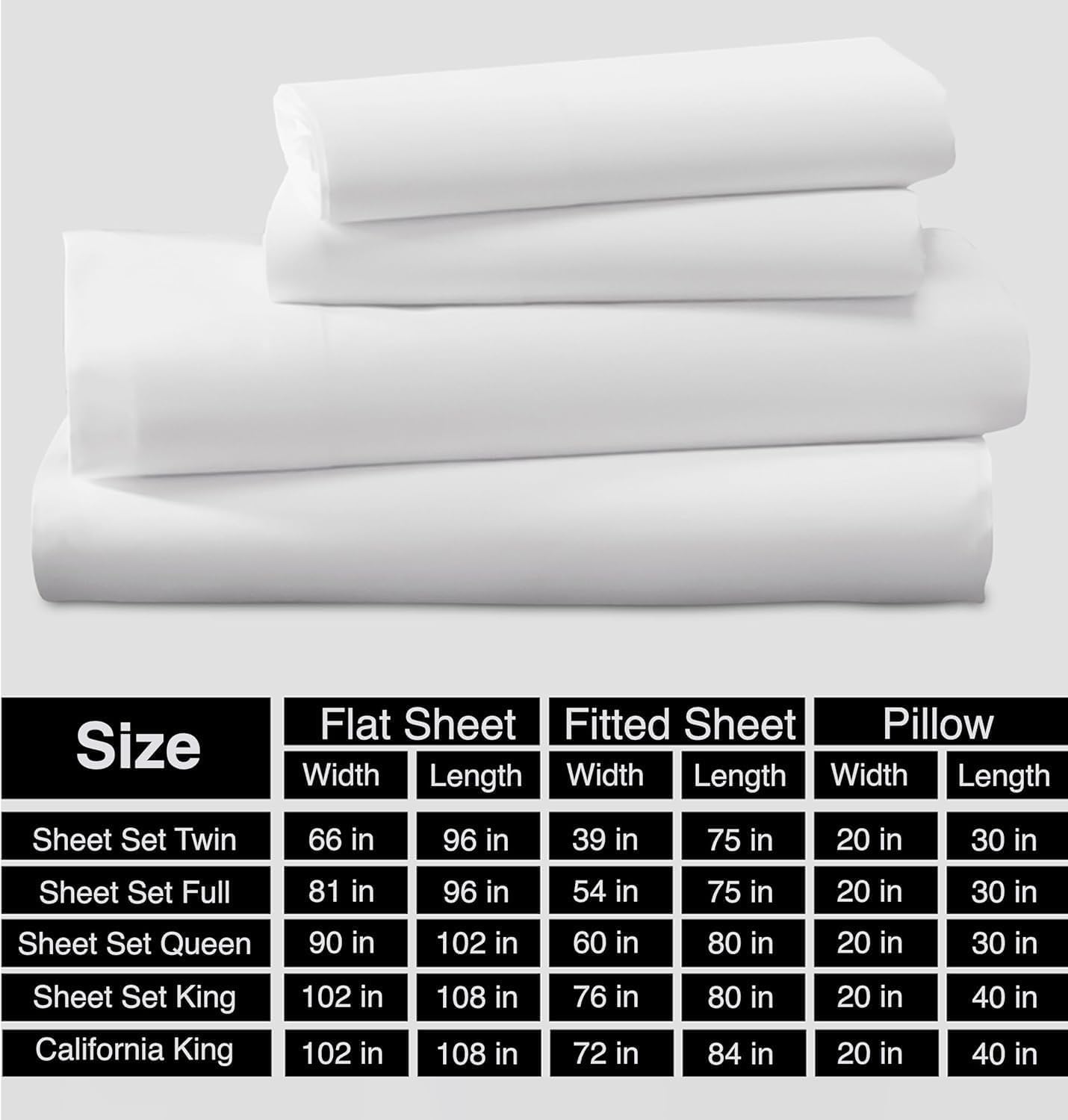 Bluemoon Homes 800 Series Egyptian Cotton Sheets Queen Size Pack of 2-4 Piece Sheet Set All Around Elastic 18' Deep Fitted Sheet, Extra Soft Bed Sheets - White Queen Bedding Set