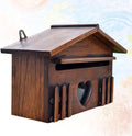 1PC Wooden Mailbox Outddor Post Box Rainproof Suggestion Creative Letter for Home Company