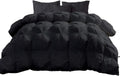 Dark Gray Solid Light Weight Pinch Pleated Down Comforter- Oversized Queen Size 98 x 98 Inches 1 Piece All-Season Duvet Insert, 500 GSM With Corner Tabs 100% Egyptian Cotton- ( Dark Gray Solid )