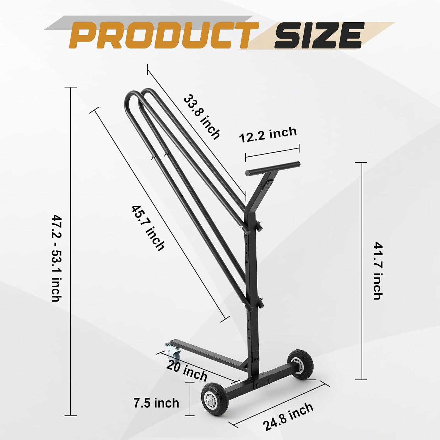 Aurelema Music Stand Storage Cart for 8 Melody Music Stands Metal Portable