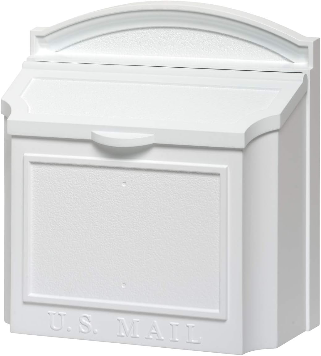 Whitehall Products Locking Wall Mounted Large Mailbox (White)