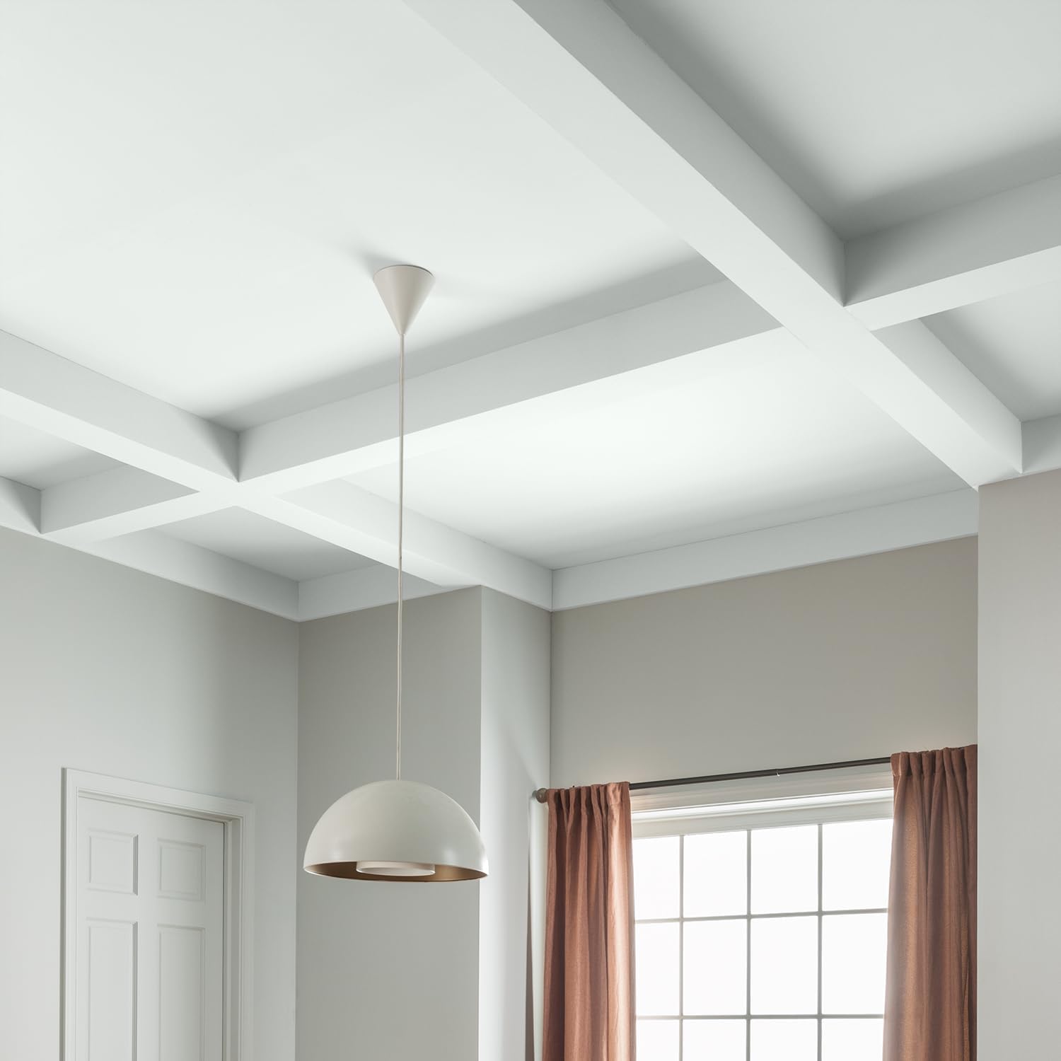 Glidden Interior Latex Ceiling Paint, White, Flat, 5 gal