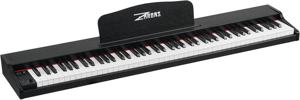 Digital Piano 88 Key Weighted, Full Size Electric Keyboard Piano for Beginners, Portable Piano Keyboard with Sheet Music Stand, Sustain Pedal, Power Adapter, Black (Keyboard Only)
