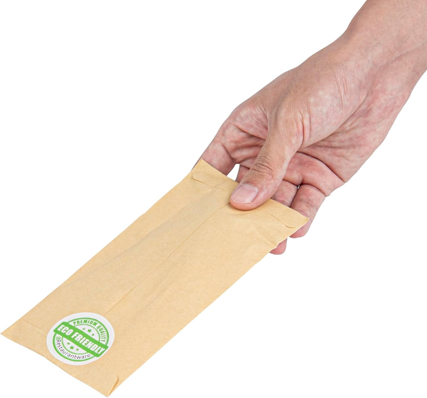Restaurantware Eco Luxe 7 x 3.5 Inch Wooden Cutlery Set 100 Disposable Take Out Utensils - Includes White Napkin Prepackaged Birch Wood Utensil Sets Sustainable For Parties Or Picnics